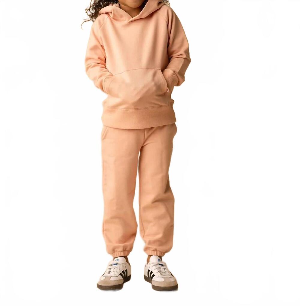 NEW IN MY JAMMERS hoodie and jogger set in creamsicle